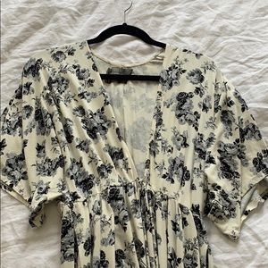 Reformation plunging neckline floral dress